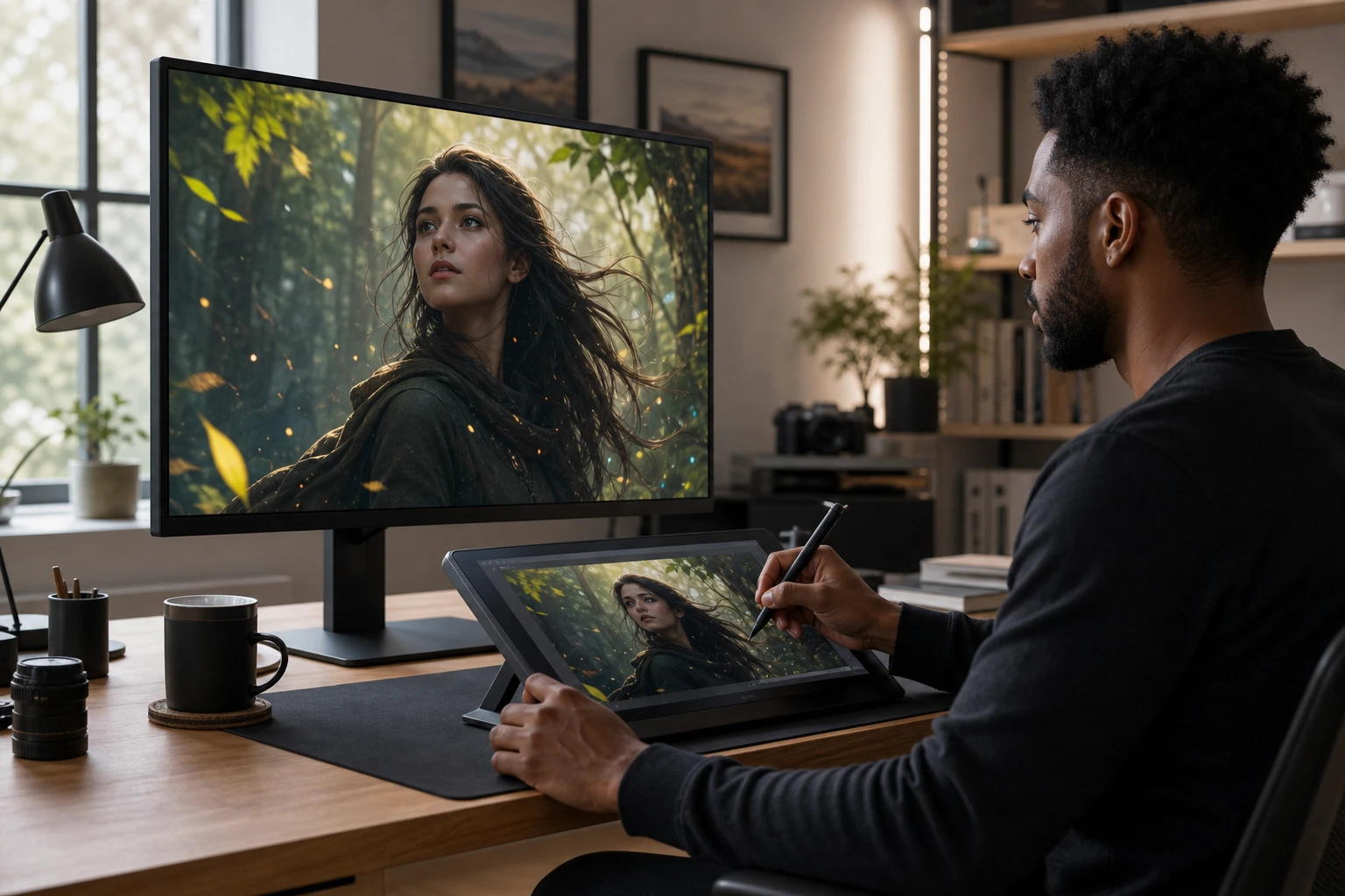 Digital artist uses picturemaker.ai to animate photos and add subtle scene dynamics.