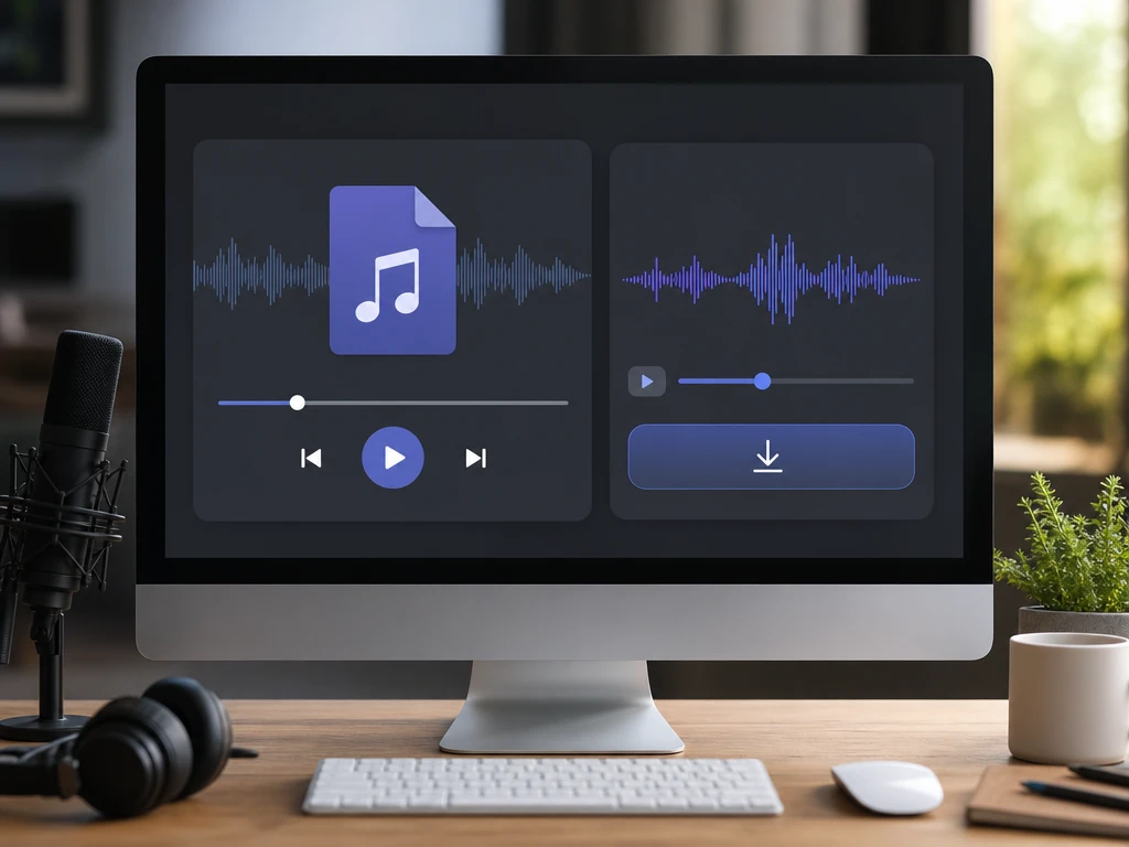 AI音声を試聴し、MP3などの音声ファイルとして保存するPictureMakerの書き出し画面